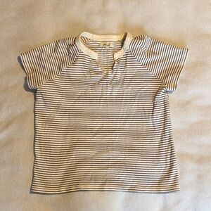 Madewell Black and White Striped Tee